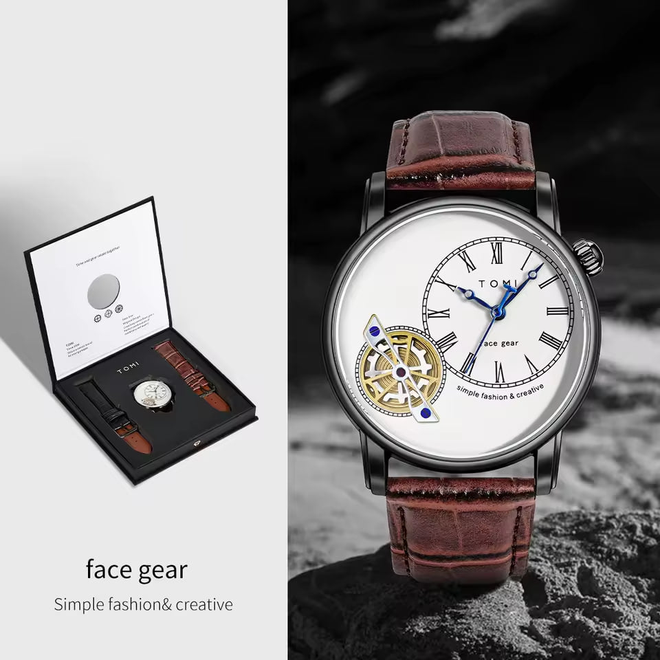 Reloj de lujo casual - Tono blanco y acero (correas intercambiables)