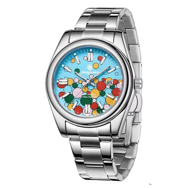 Reloj de lujo - Tono acero y celebration dial - Rolex Oyser perpetual inspired