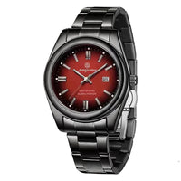 Reloj de lujo - Tono acero y rojo