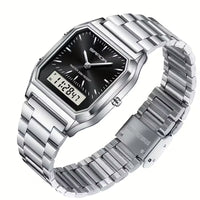 Reloj de lujo - tono acero y negro digital