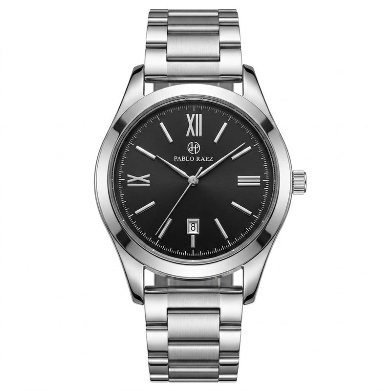 Reloj de lujo elegante minimalista - Tono acero y negro