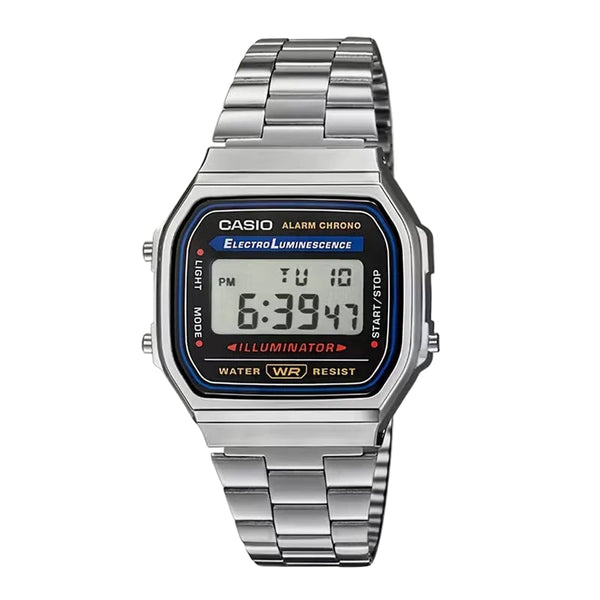 Reloj de lujo digital - tono acero CASIO A158WA-1D