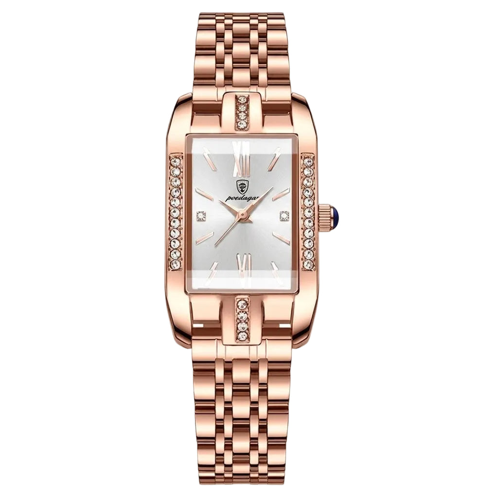 Reloj de lujo para dama - Tono rosegold y blanco