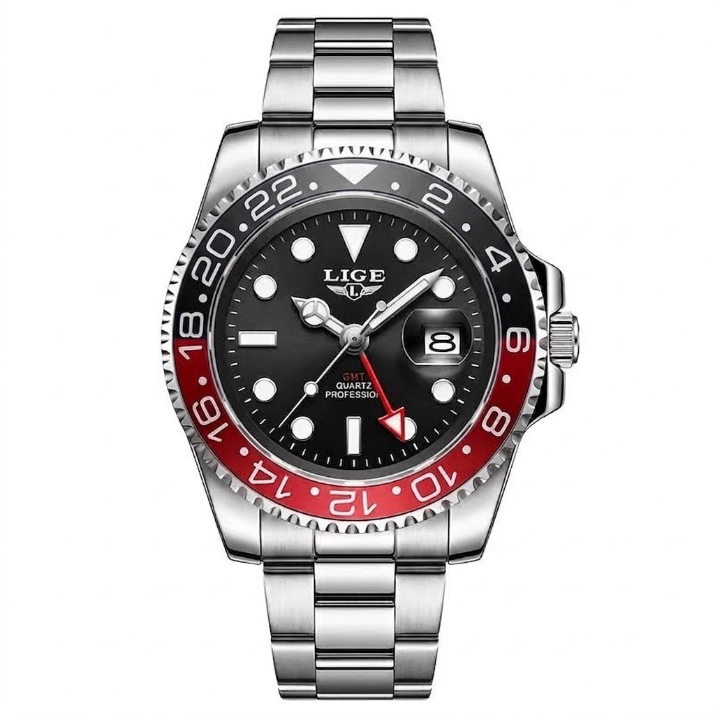 Reloj de lujo GMT master II - Tono rojo y negro coke