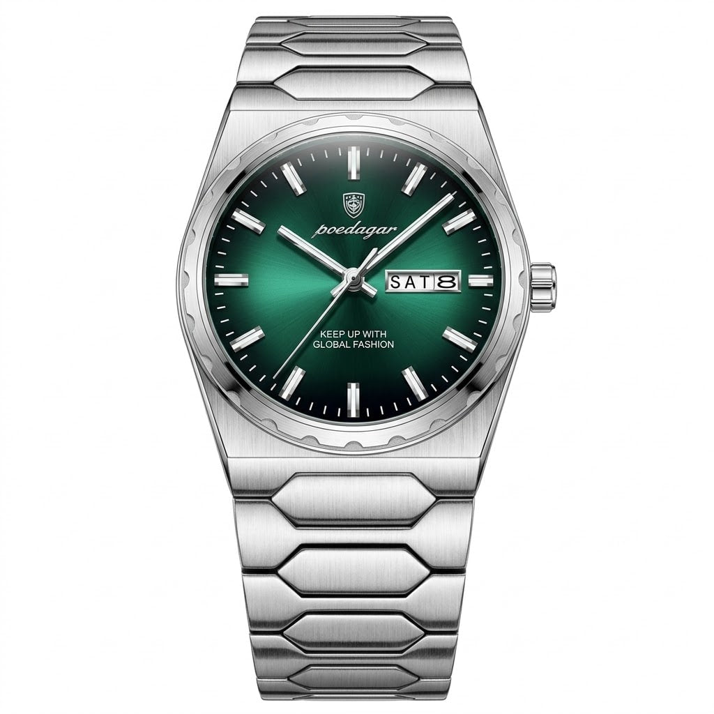 Reloj Ejecutivo premiun Esmeralda y Acero para Hombre | Estilo vacheron constantin