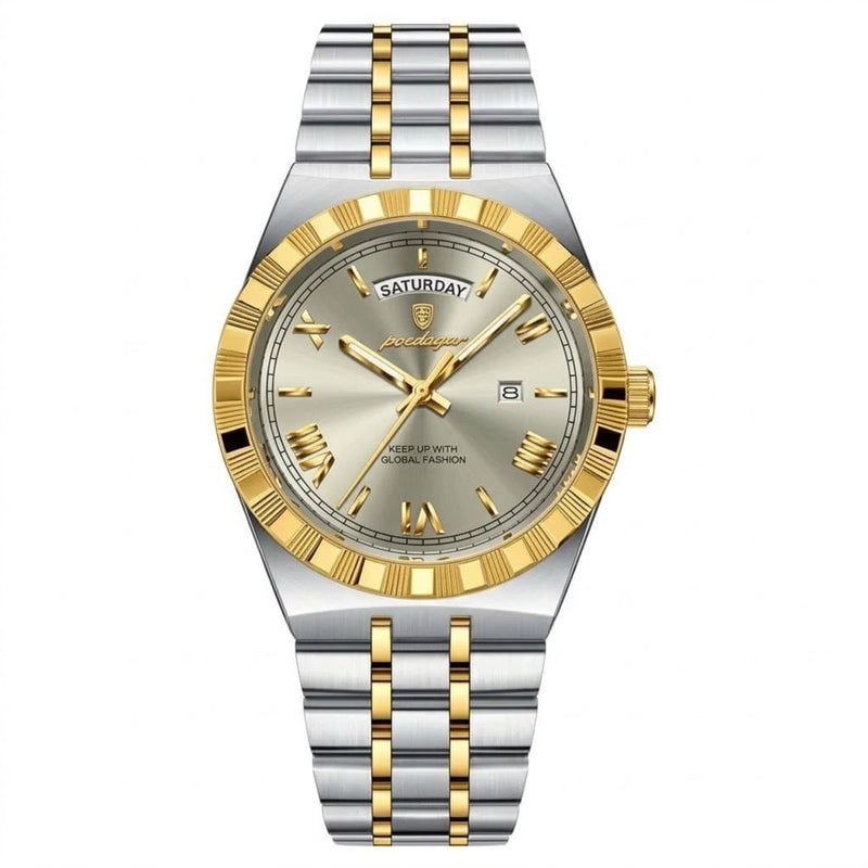 Reloj de lujo premium - tono oro y gris - daydate inspired