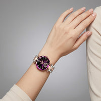 Reloj de lujo Glamour para dama - Tono Rose Gold y Púrpura