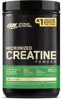 Optimum Nutrition Creatina Micronizada Monohidrato en Polvo, Sin Sabor, 120 Porciones