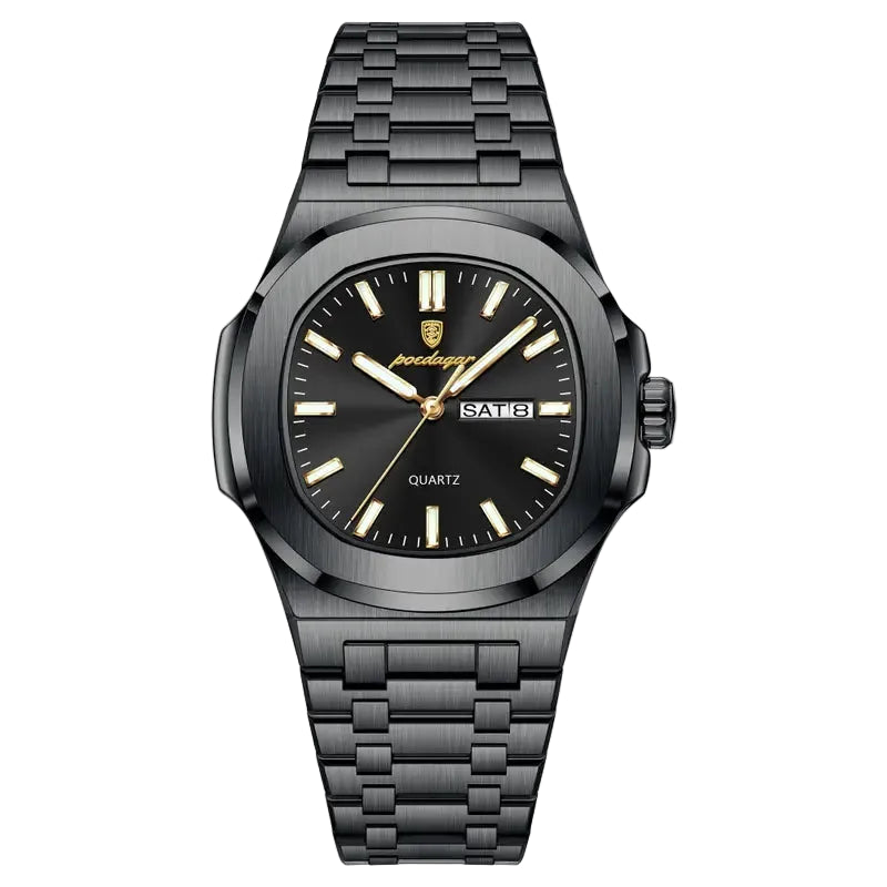 Reloj de lujo minimalista - tono negro total